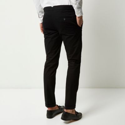 Black slim chino trousers